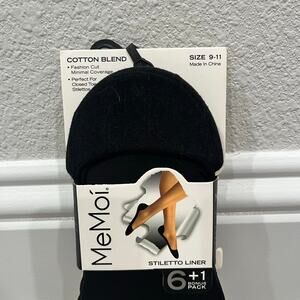 NWT MeMoi Women's Pack of 7 Stiletto Liner Socks | Size 9-11